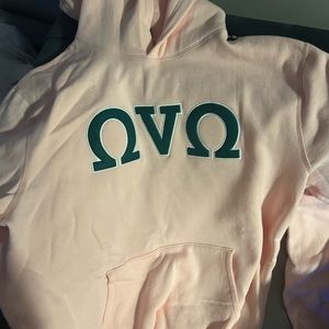 OVO hoodie. Light pink with green horse shoe sign. Mens xxl or womens 3xl. New.